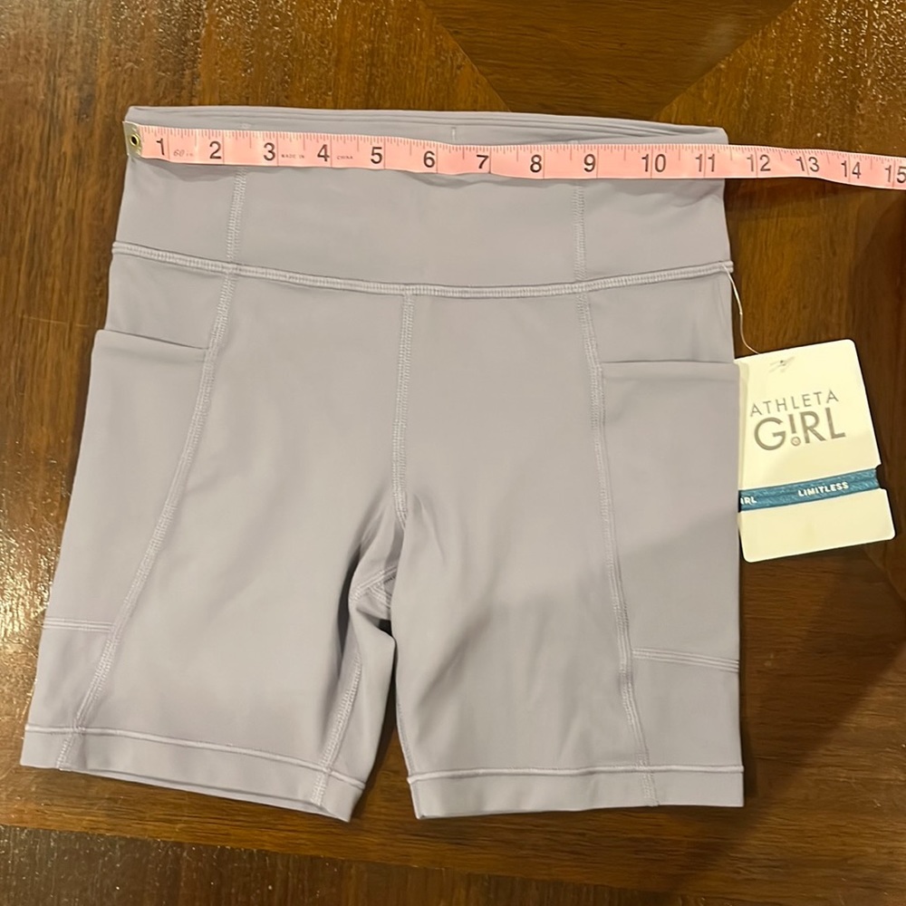 New Athleta Girls Bike Shorts Size 8-10